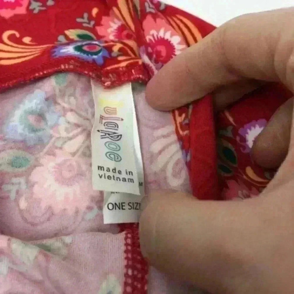 New Lularoe OS leggings Floral Asian Print 2-12 - Picture 6 of 8